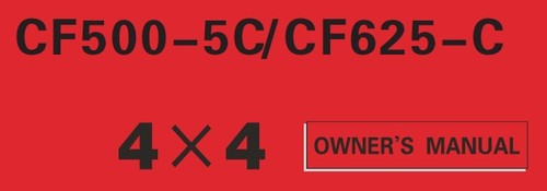 Product picture  CFMoto  CF500-5C CF625-C Owners Manual